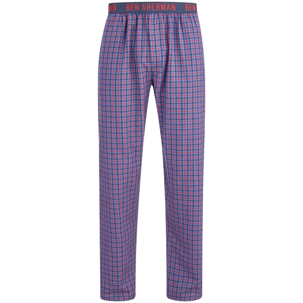 Pantalon Décontracté Ben Sherman pour Homme Check Scot -Marine/Rouge - S - Navy Image 1