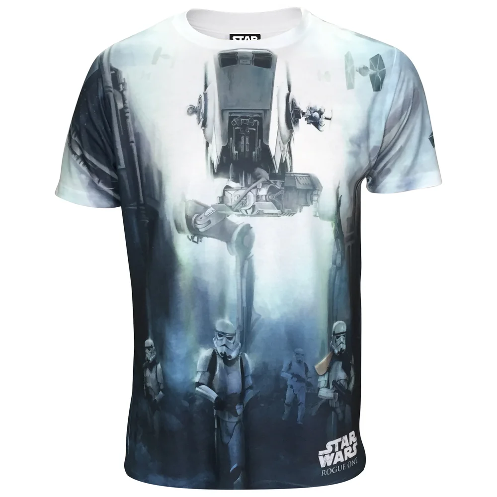 T-Shirt Homme Star Wars Rogue One Stormtroopers Battle - Blanc - S - Blanc Image 1