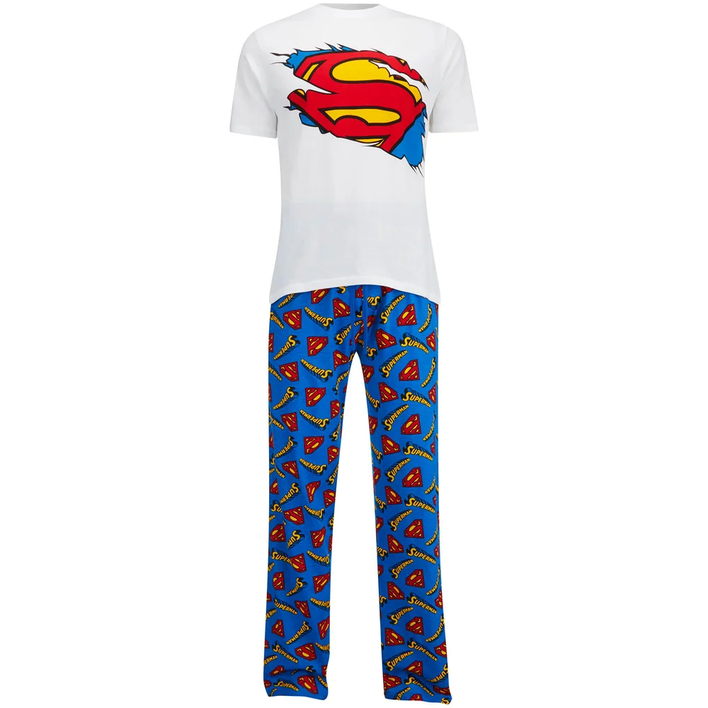 Pyjama pour Homme Superman DC Comics - Blanc - S - Blanc Image 1