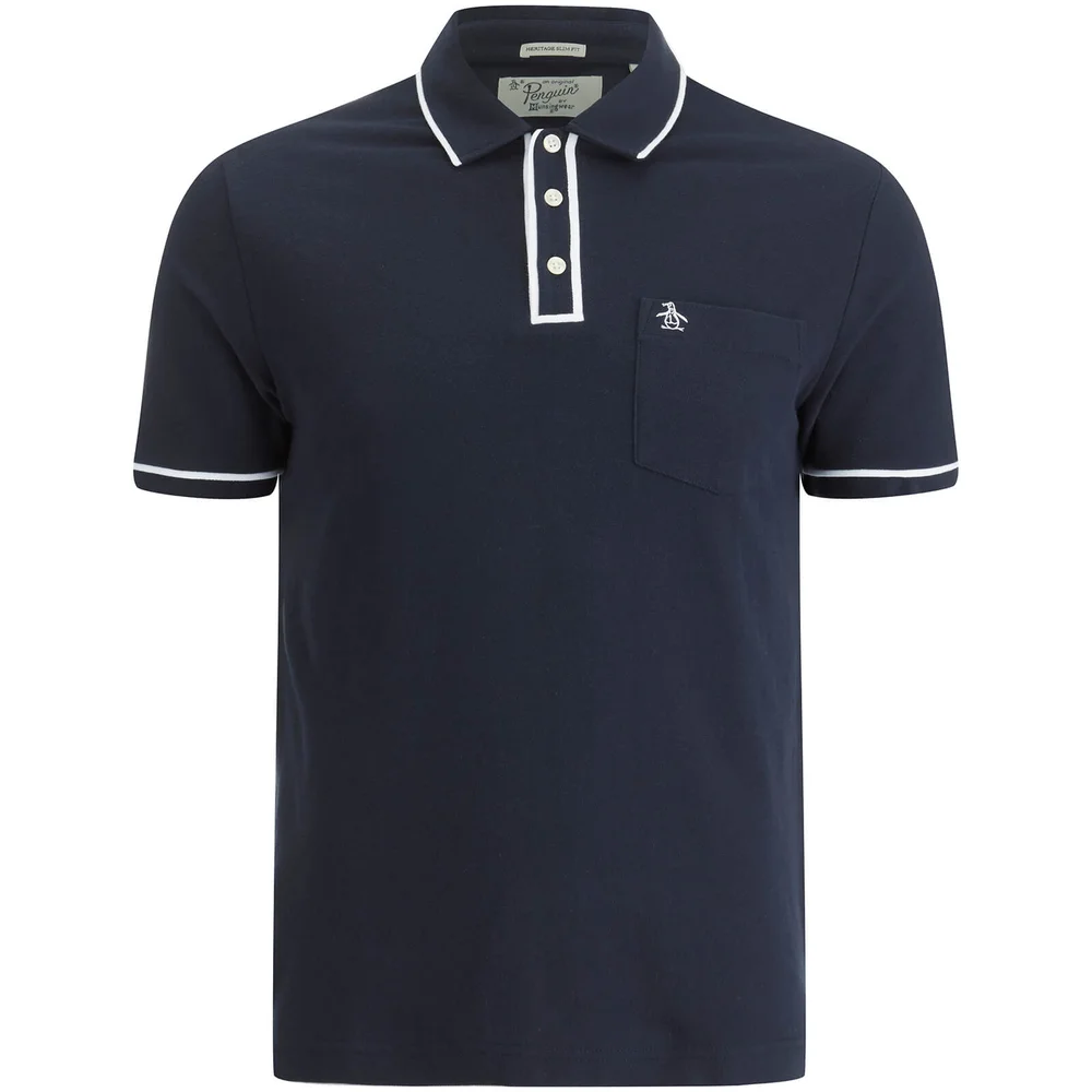 Polo Original Penguin pour Homme Earl Tipped - Saphir - S - Bleu Image 1