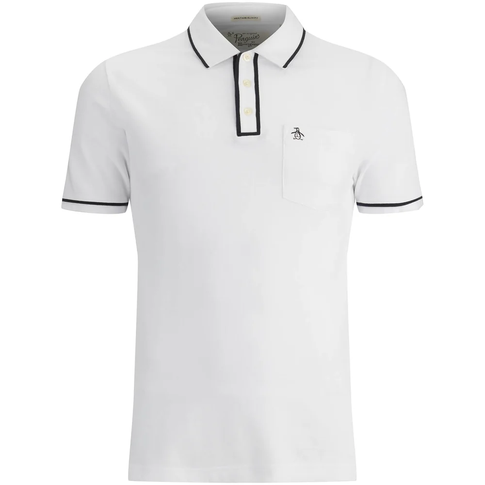 Polo Original Penguin pour Homme Earl Tipped -Blanc - S - Blanc Image 1