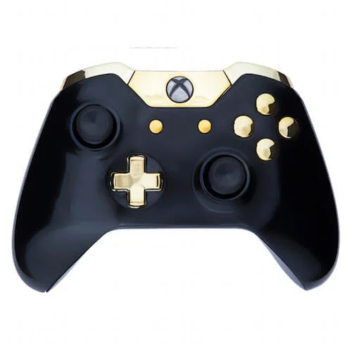 Manette Custom Xbox One - Édition Noir Brillant et Or Image 1