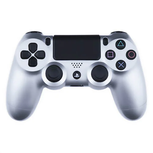 Manette PS4 Custom -Édition Argent Gloss Image 1