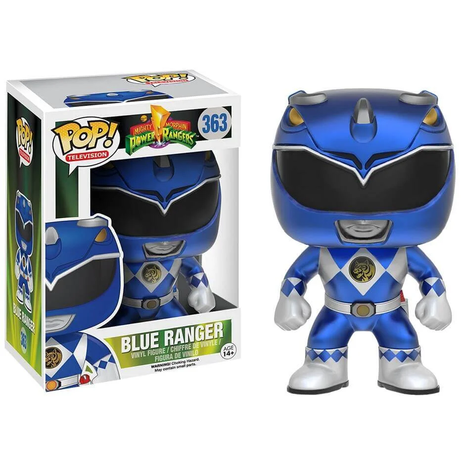 Figurine Power Rangers Metallic Ranger Bleu Funko Pop! Image 1