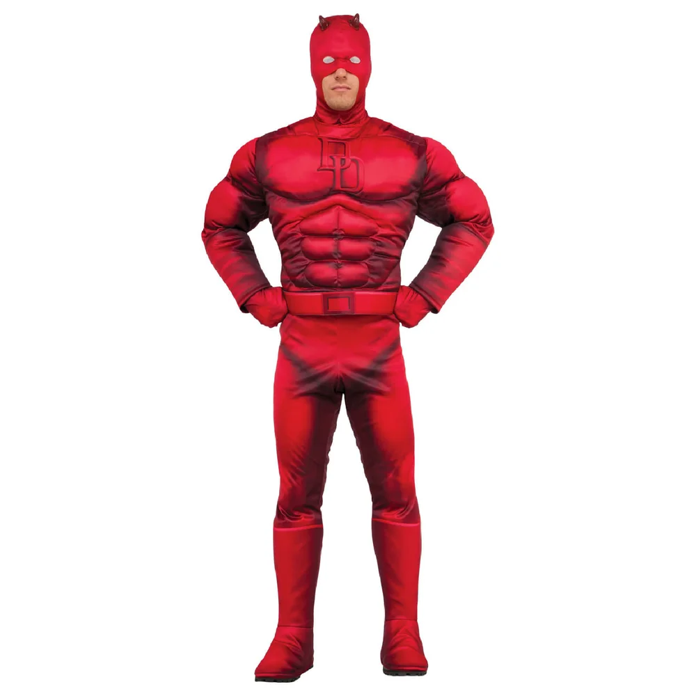 Marvel Men's Daredevil Muscle Fancy Dress Costume - Standard - Rouge Image 1