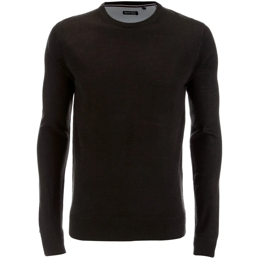 Pull Brave Soul pour Homme Parse Supersoft -Gris Chiné - S - Gris Image 1