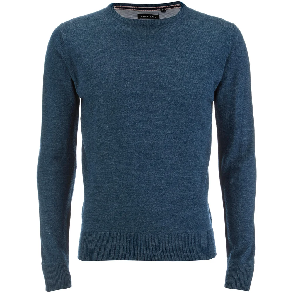 Pull Brave Soul pour Homme Parse -Denim Chiné - S - Bleu Image 1
