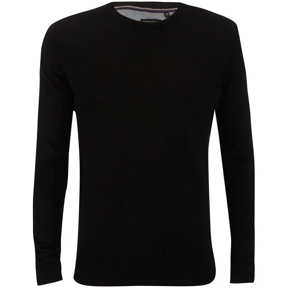 Pull Brave Soul pour Homme Parse Supersoft -Noir - S - Noir Image 1