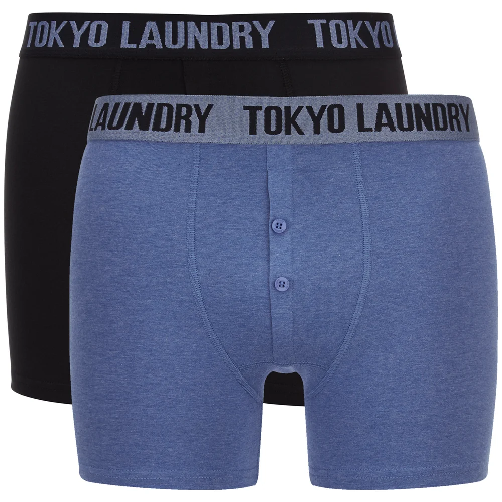 Lot de 2 Boxers Eversholt Tokyo Laundry - Noir / Bleu - S - Blue/Black Image 1