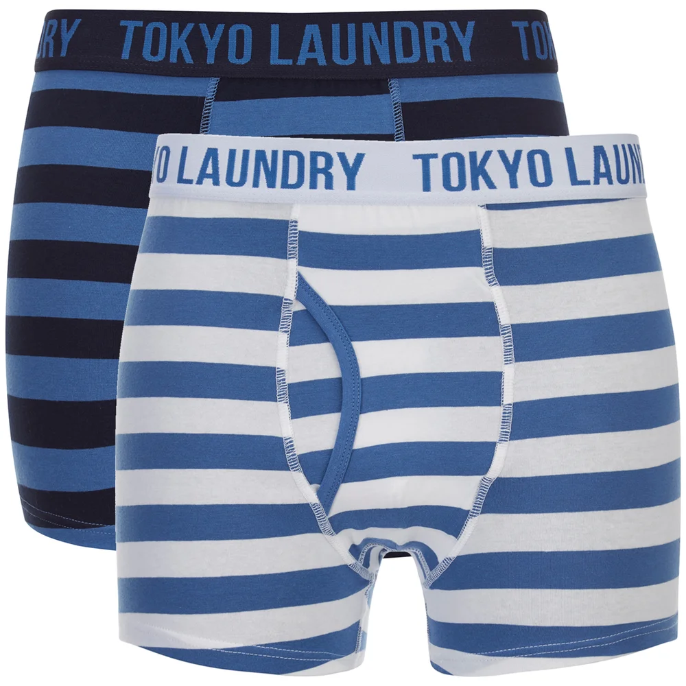 Lot de 2 Boxers Rayés Esterbrooke Tokyo Laundry - Bleu / Blanc - S - Blue/White Image 1