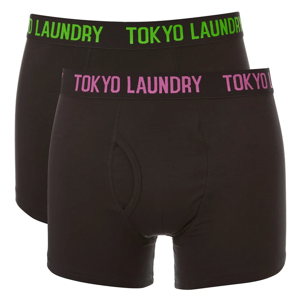 Lot de 2 Boxers Pellipar Tokyo Laundry - Noir / Rose / Vert - S - Noir Image 1