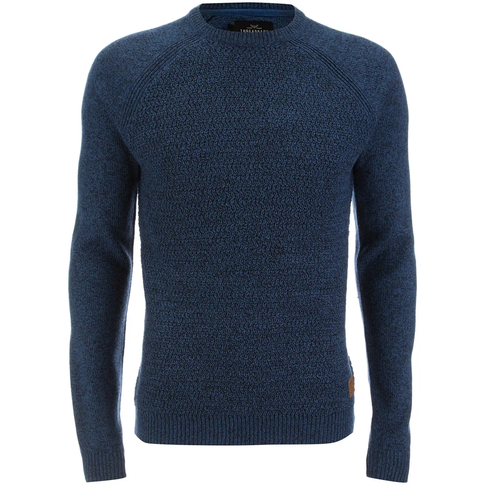 Pull Threadbare pour Homme Chartwell Raglan -Bleu Canard - S - Bleu Image 1