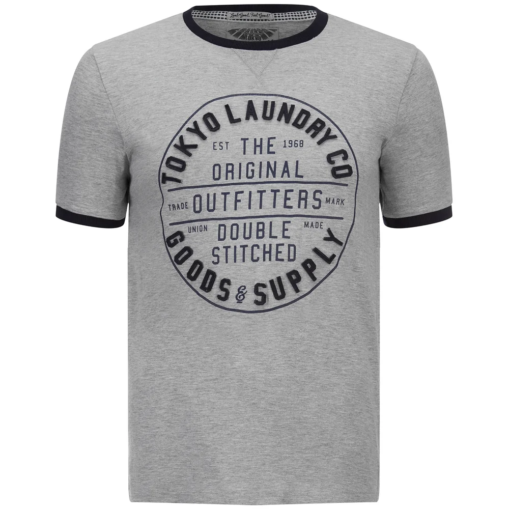 T-Shirt Homme Double Stitched Tokyo Laundry -Gris Chiné - S - Gris Image 1