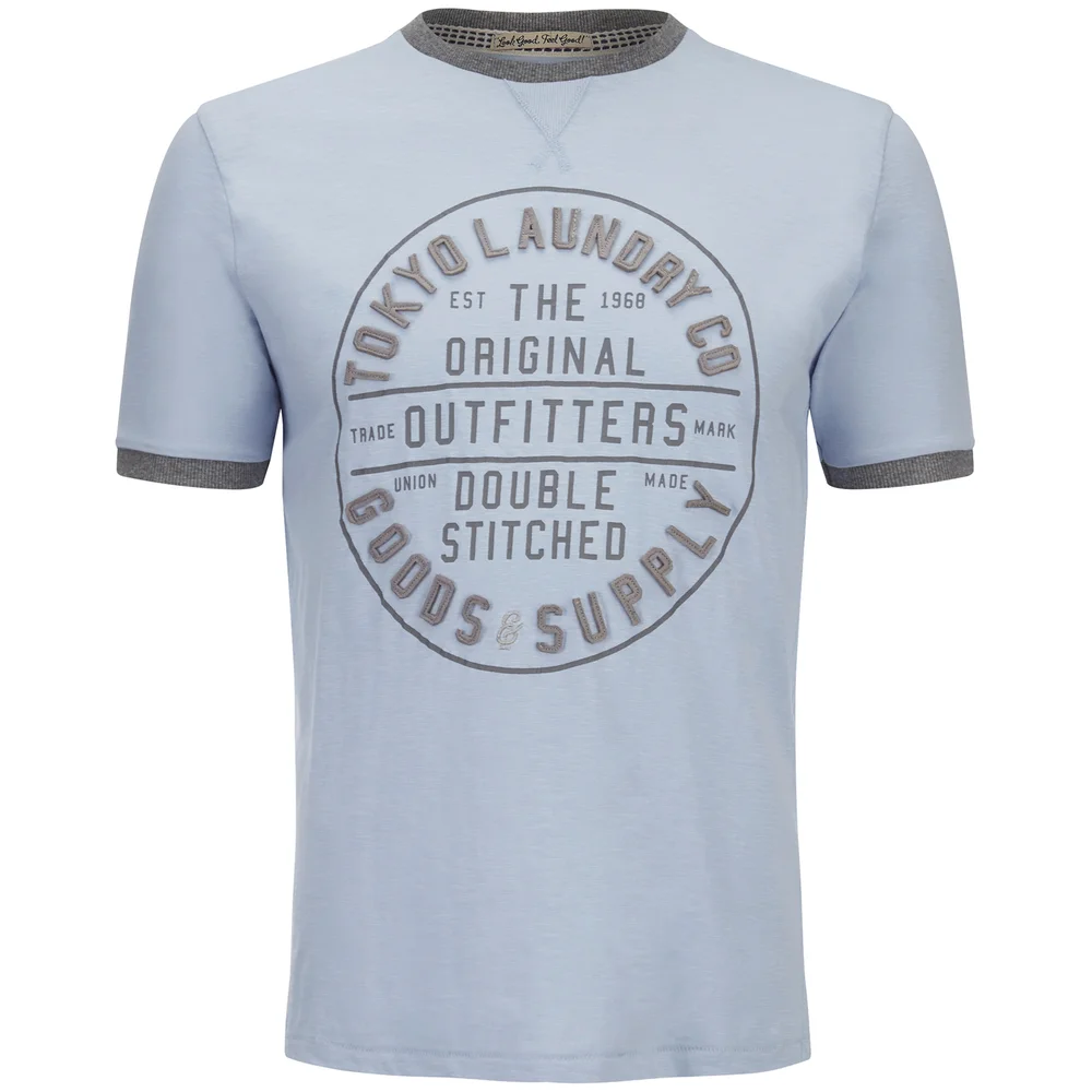 T-Shirt Homme Double Stitched Tokyo Laundry -Bleu Pâle - S - Bleu Image 1