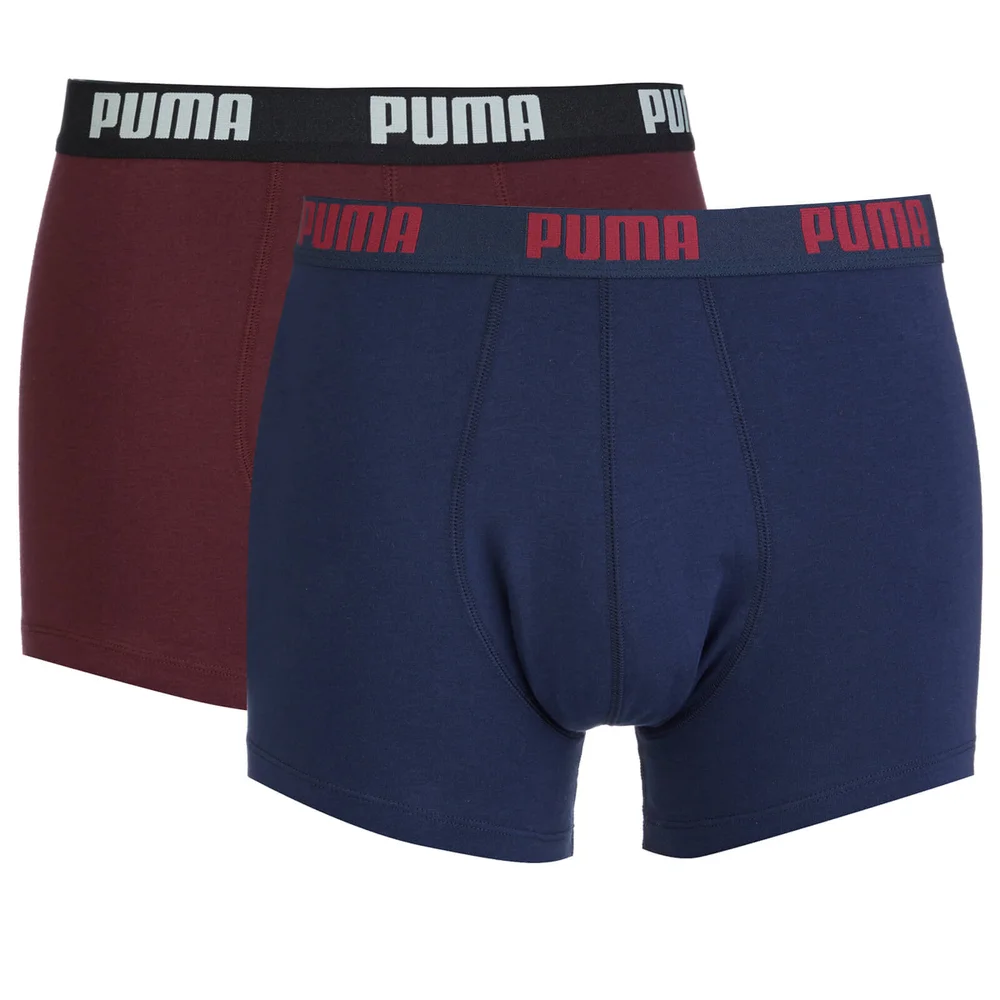 Lot de 2 Boxers Puma pour Homme -Grenat/Bleu Marine - S - Burgundy Image 1
