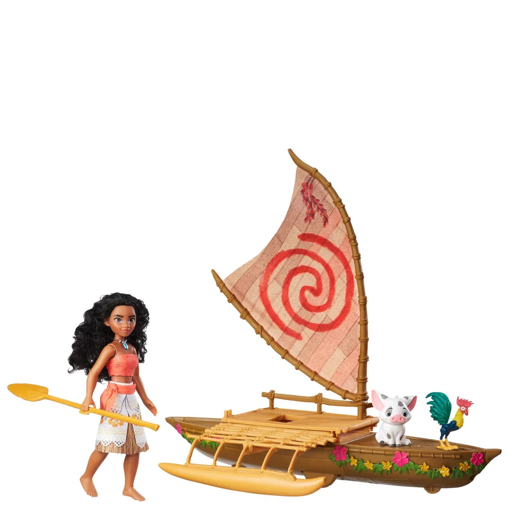 Poupée Vaiana avec Canoë -Vaiana la légende du bout du monde Image 1