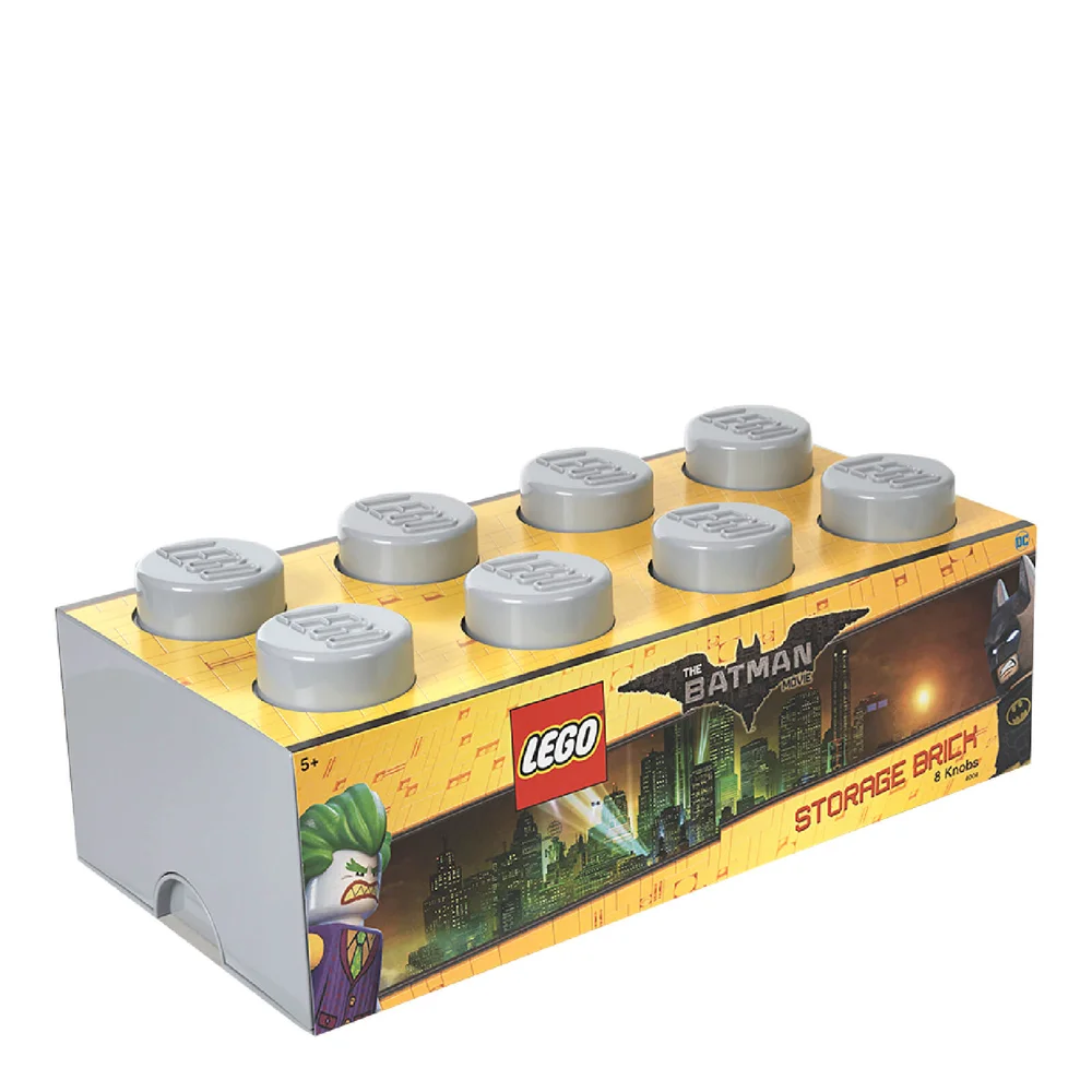 LEGO Batman: Brique de rangement grise 8 tenons Image 1