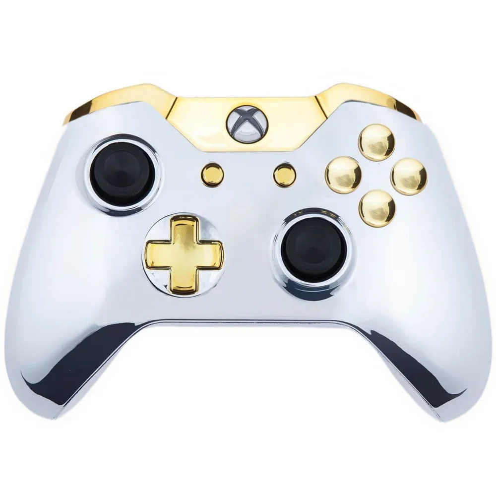 Manette Xbox One - Édition Chrome Argenté et Touches Or Image 1
