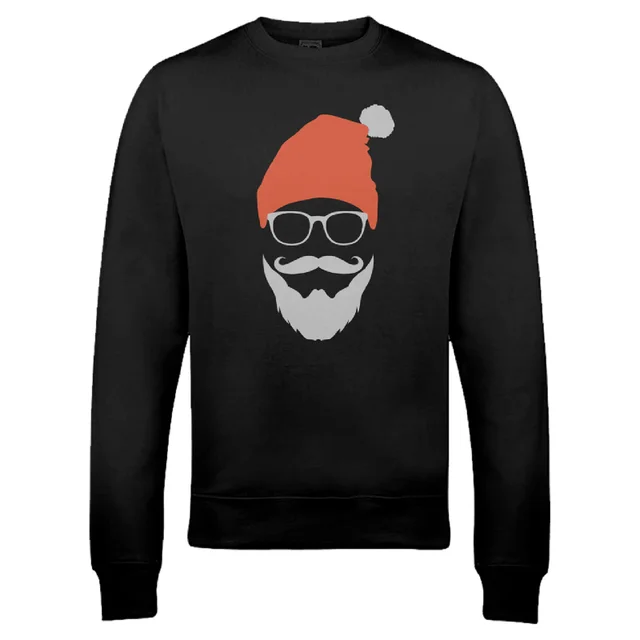 Pull de Noël Homme Père Noël Cool - Noir