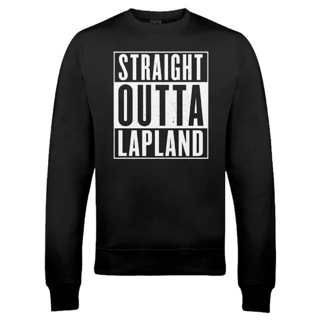 Pull de Noël Homme Straight Outta Lapland - Noir