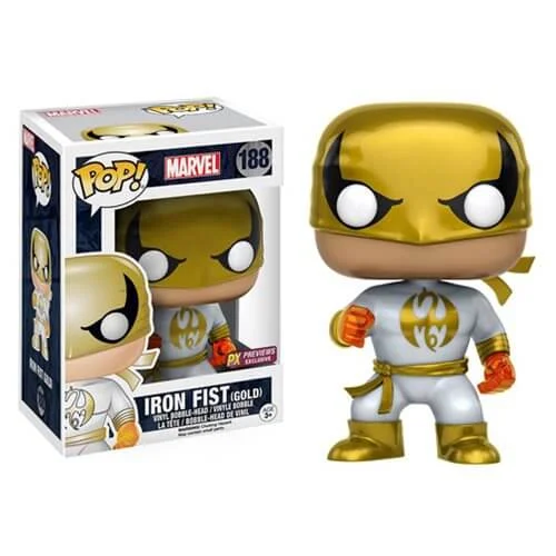 Marvel Iron Fist Costume Blanc Figurine Bobblehead Funko Pop! - Exclu FCBD Previews Image 1