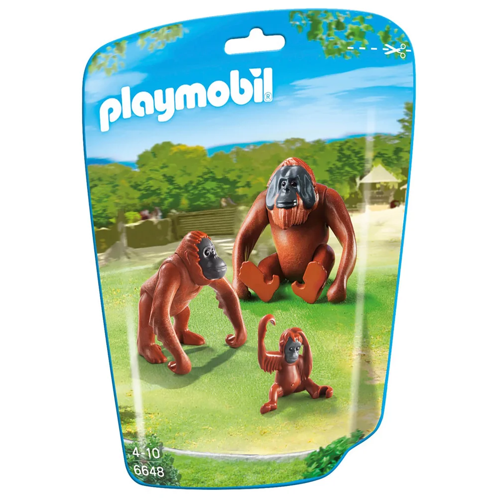 Deux orangs-outangs avec bébé -Playmobil (6648) Image 1