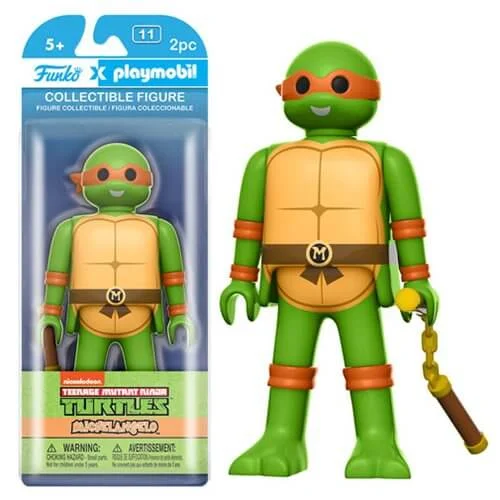 Figurine Funko x Playmobil : Les Tortues Ninja - Michelangelo Image 1