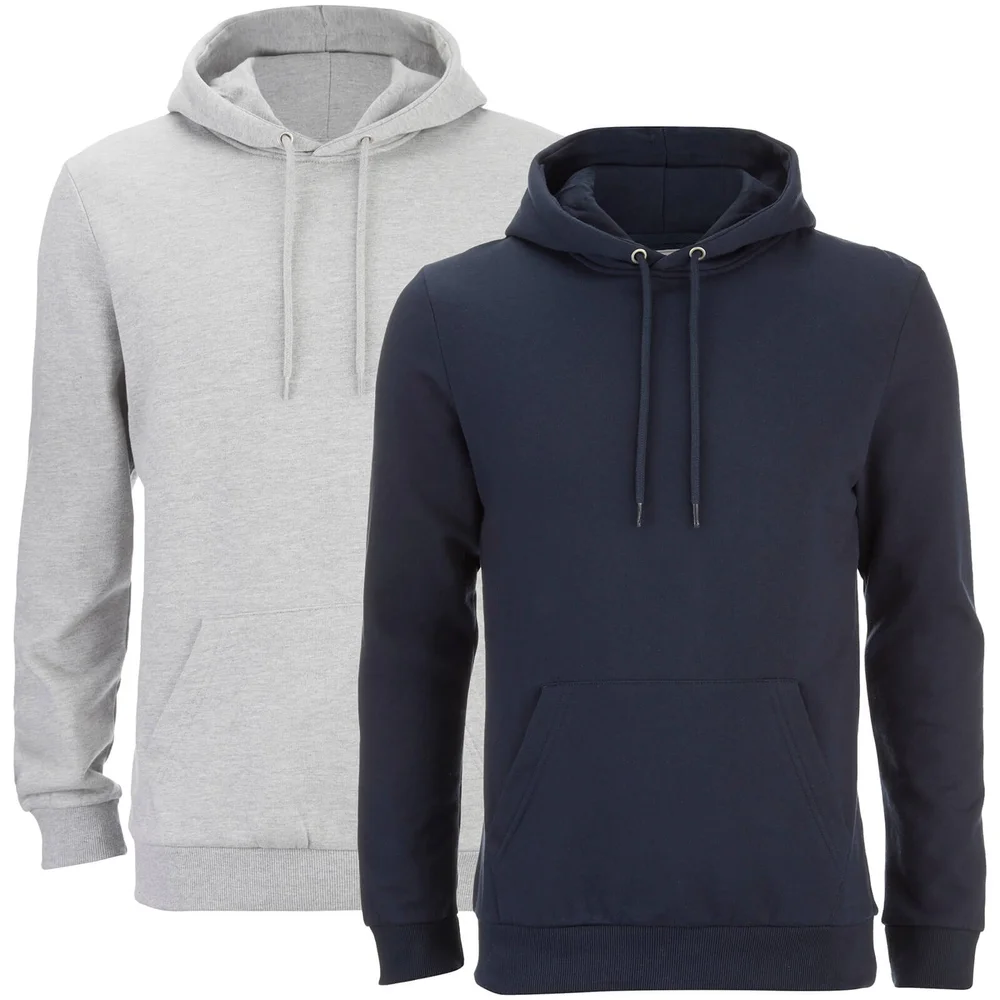 2 Sweats Hommes à Capuche Rooski Smith & Jones - Gris/Bleu Marine - S - Blue/Grey Image 1
