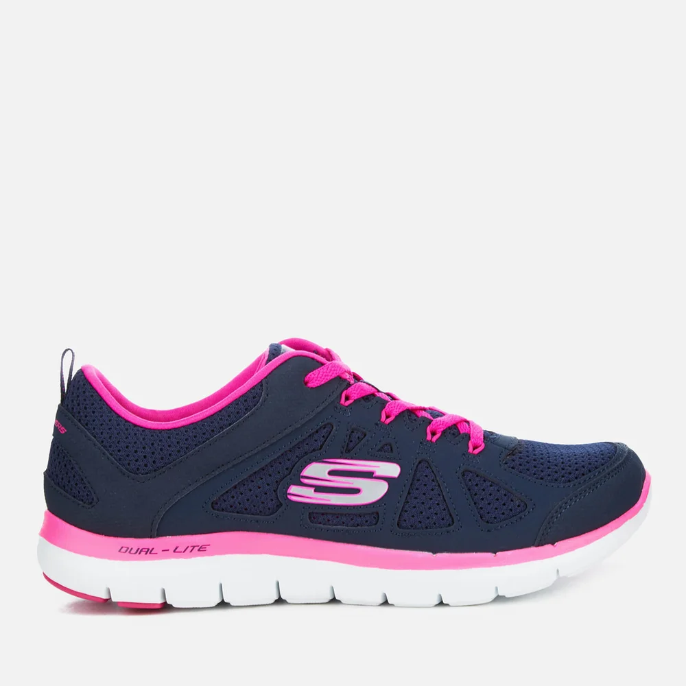 Baskets Femme Flex Appeal 2.0 Simplistic Skechers - Bleu Marine / Rose - UK 4 - Blue/Pink Image 1