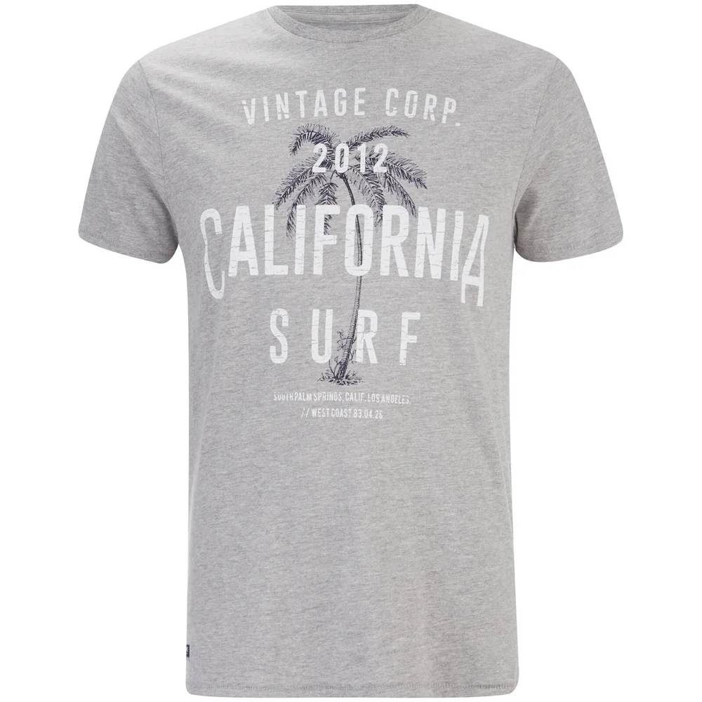 T-Shirt Homme Paradise Col Rond Threadbare -Gris Chiné - S Image 1