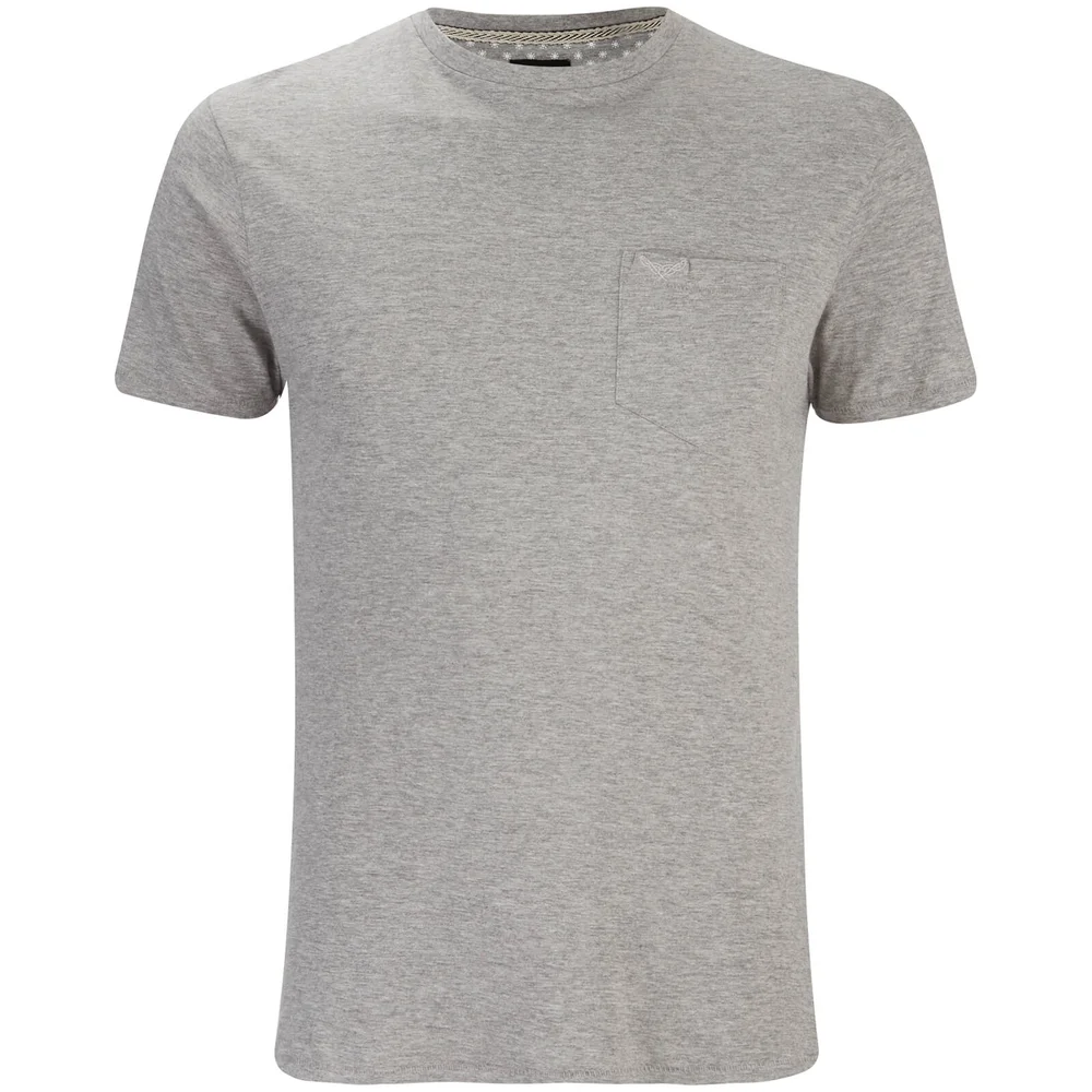 T-Shirt Homme Jack Threadbare Col Rond Poche -Gris Chiné - S - Gris Image 1