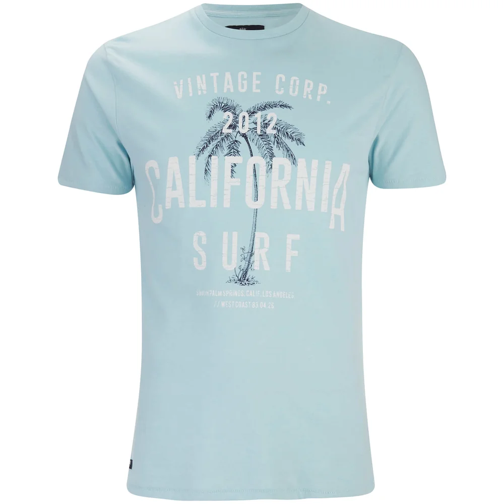 T-Shirt Homme Paradise Col Rond Threadbare -Bleu - S - Bleu Image 1