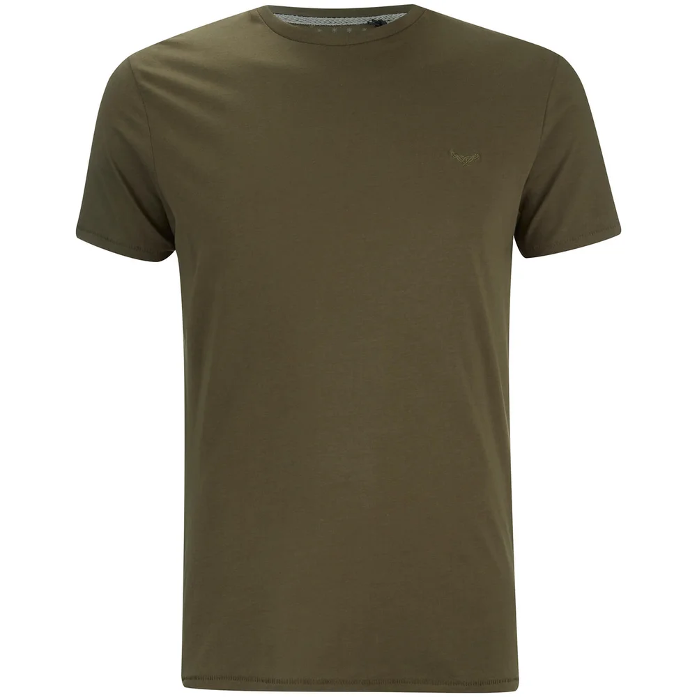 T-Shirt Homme William Col Rond Threadbare -Kaki - S - Vert Citron Image 1