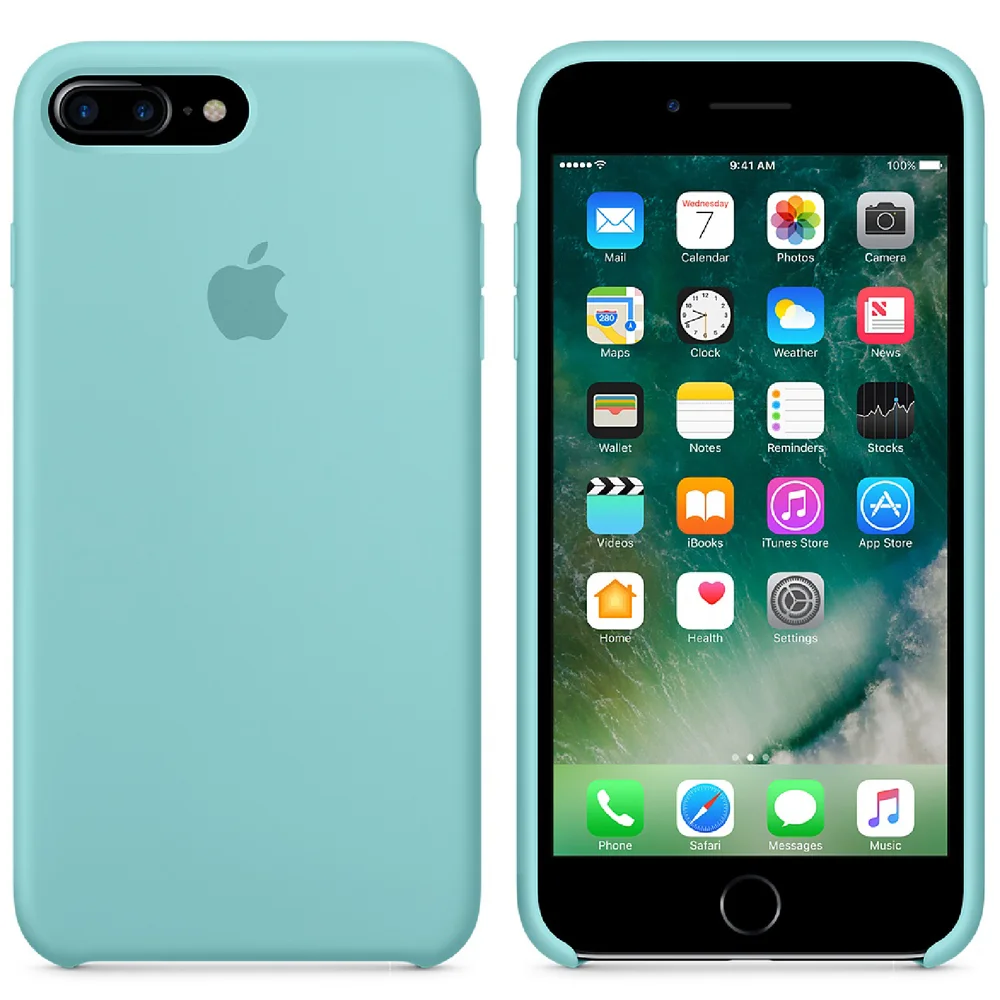 Étui en Silicone pour iPhone 7 Plus -Bleu Image 1