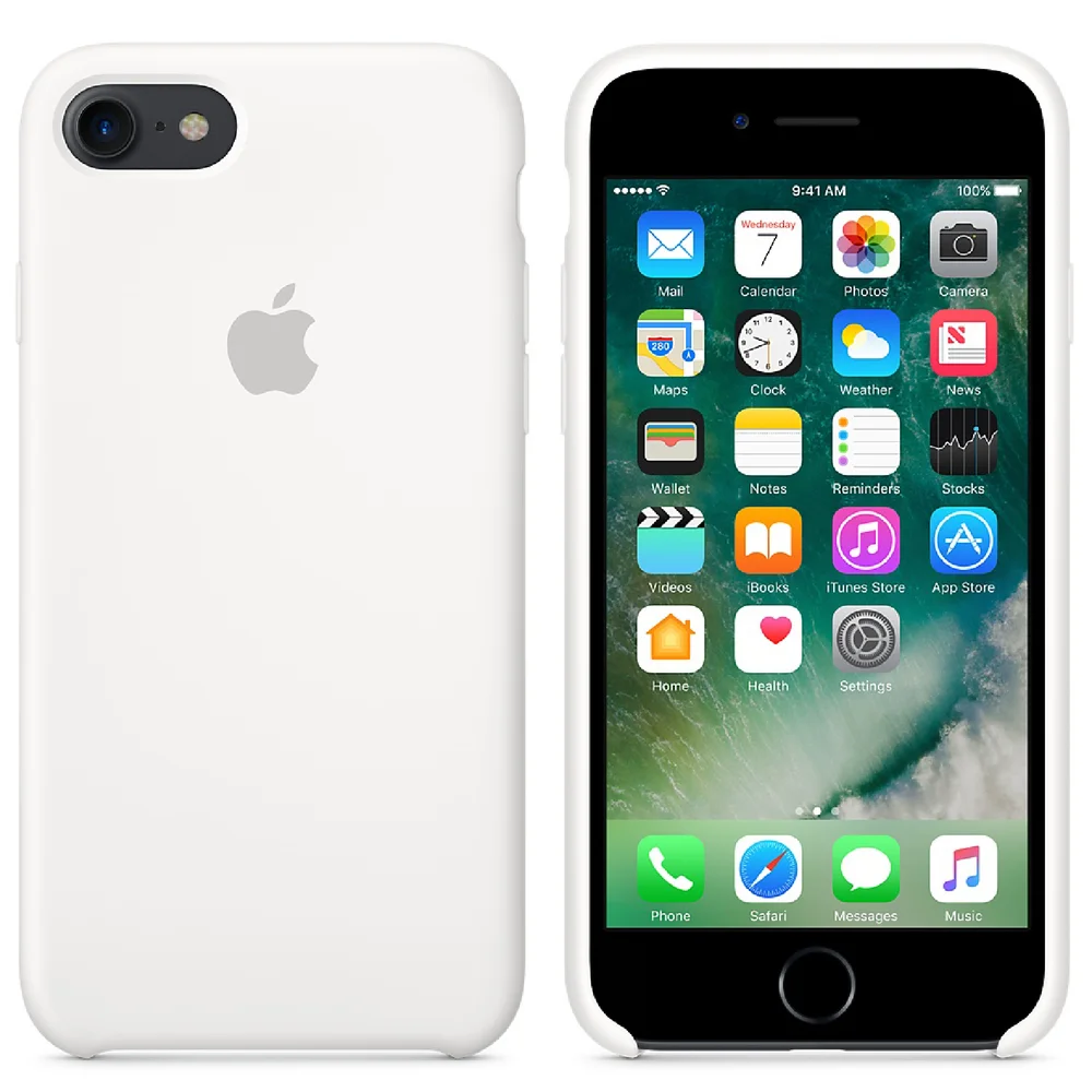 Étui en Silicone pour iPhone 7 -Blanc Image 1
