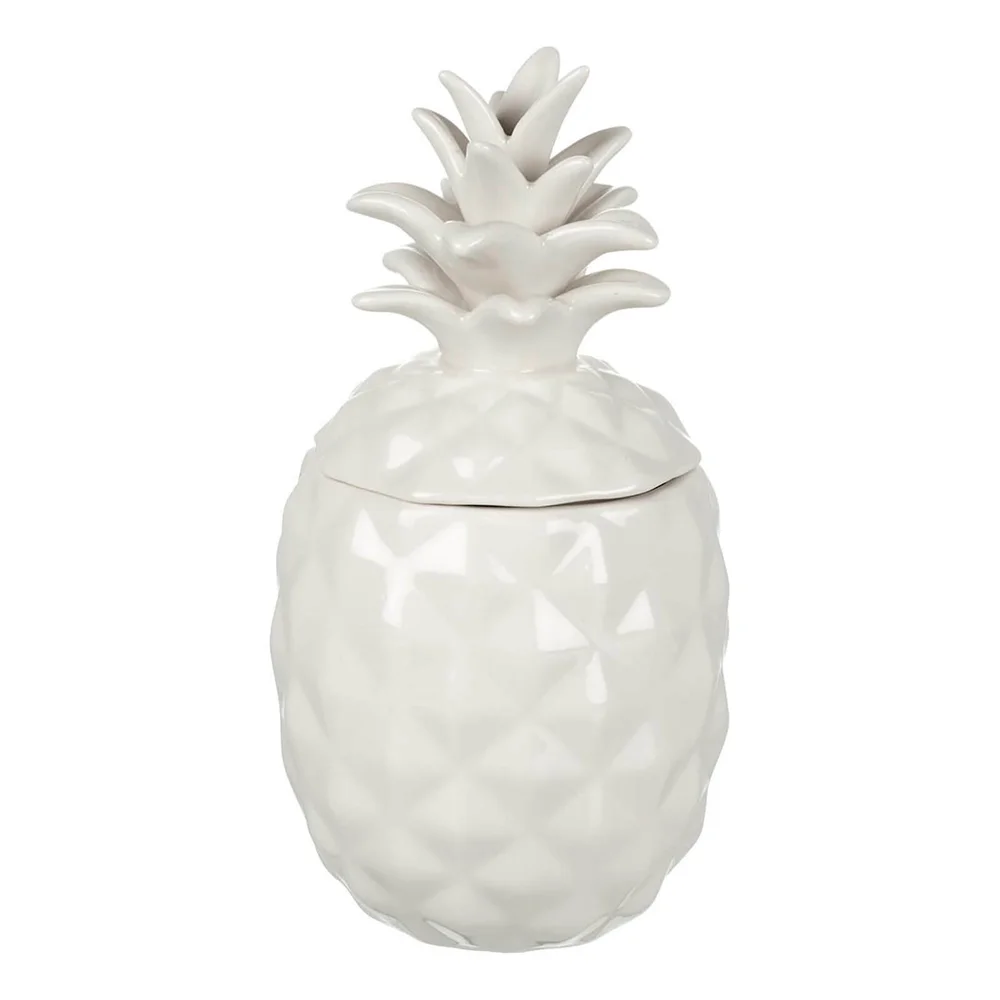 Boîte en Céramique Ananas Parlane - Blanc (20 x 10cm) Image 1