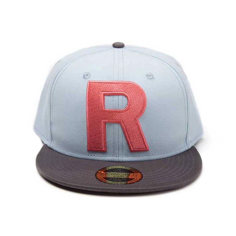 Casquette Pokémon Team Rocket Logo R -Bleu Pastel /Gris Image 1