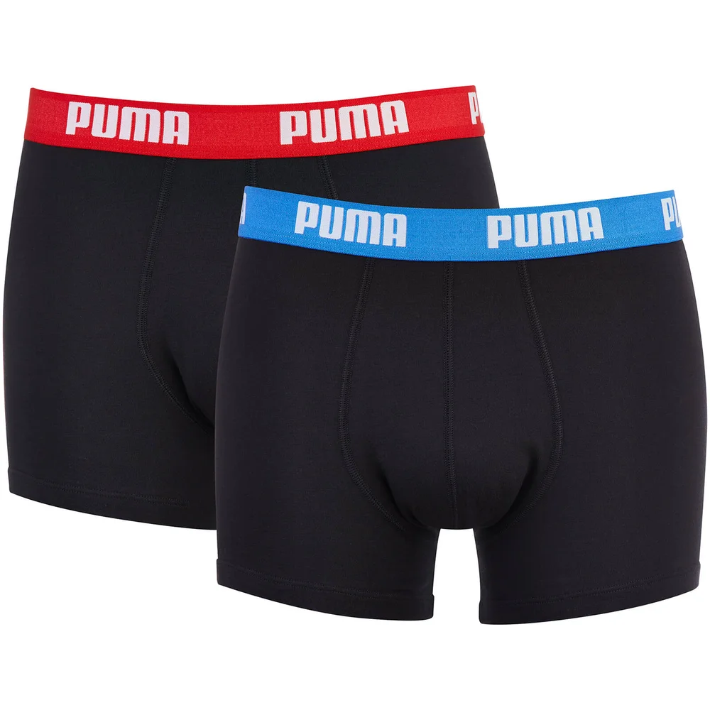 Lot de 2 Boxers Basiques Puma - Rouge/Noir/Bleu - S - Noir Image 1