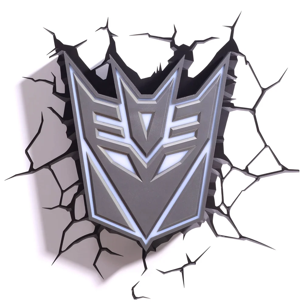 Lampe Murale 3D Transformers Bouclier Decepticon Image 1