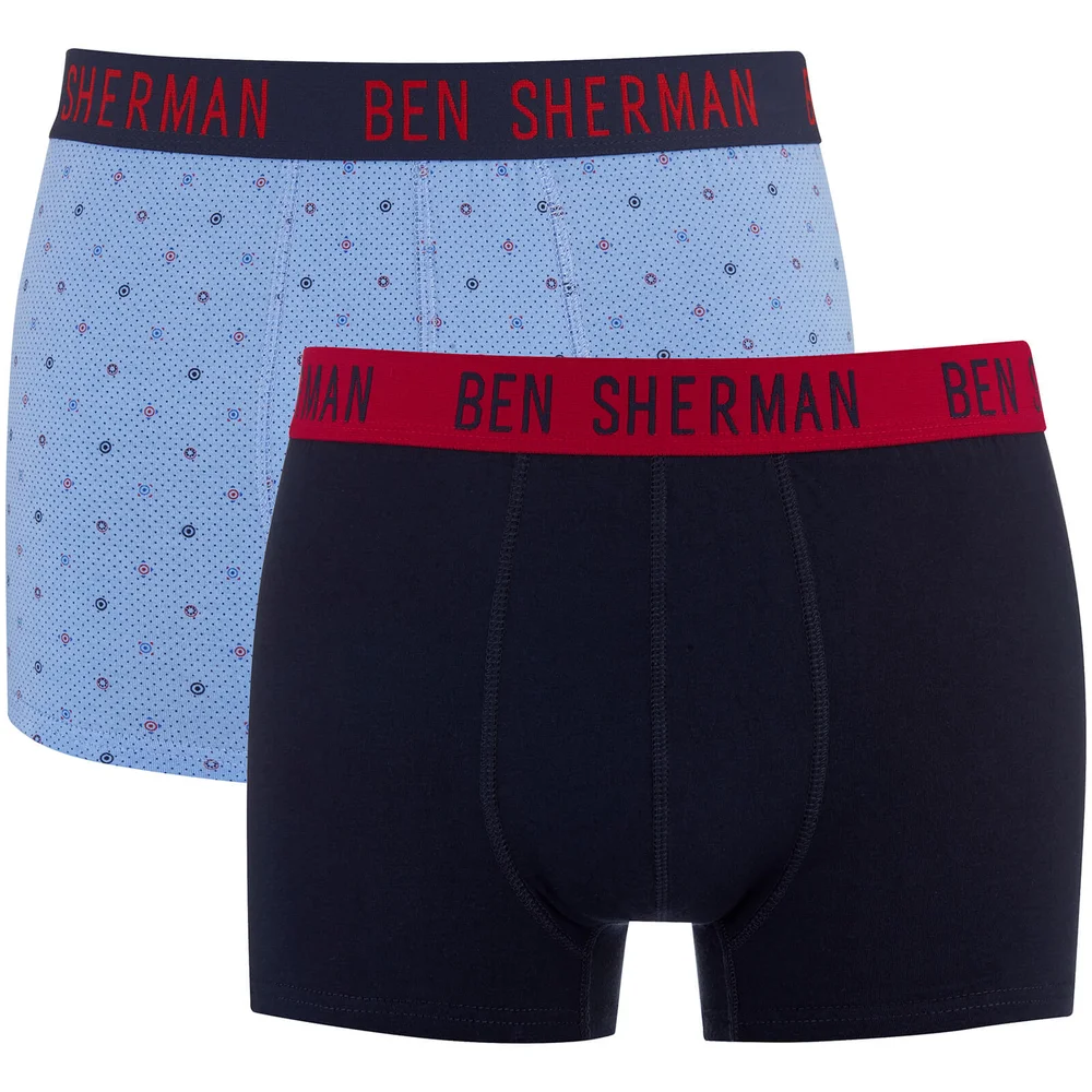 Lot de 2 Boxers Douglas Ben Sherman -Bleu/Marine - S - Bleu Image 1