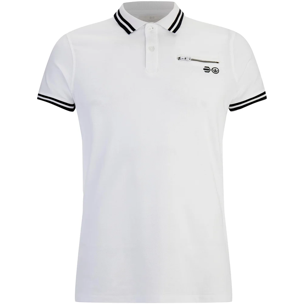 Polo Homme Crazer Crosshatch - Blanc - S - Blanc Image 1