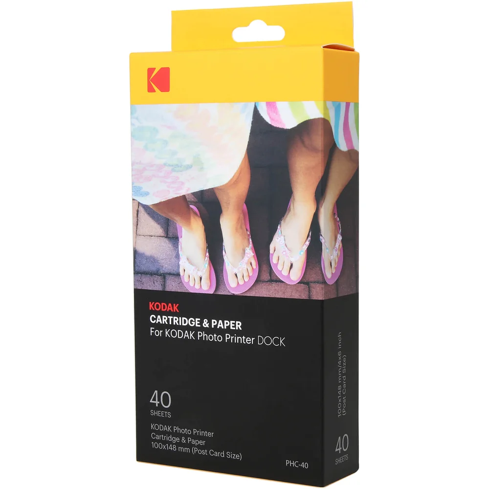 40 Papiers Photo + Cartouche pour Imprimante Kodak Dock Image 1