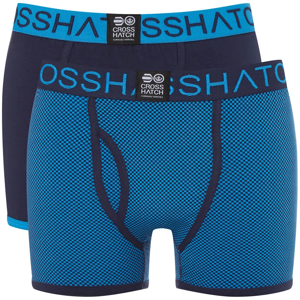Lot de 2 Boxers Glowchex Crosshatch - Bleu - S - Bleu Image 1