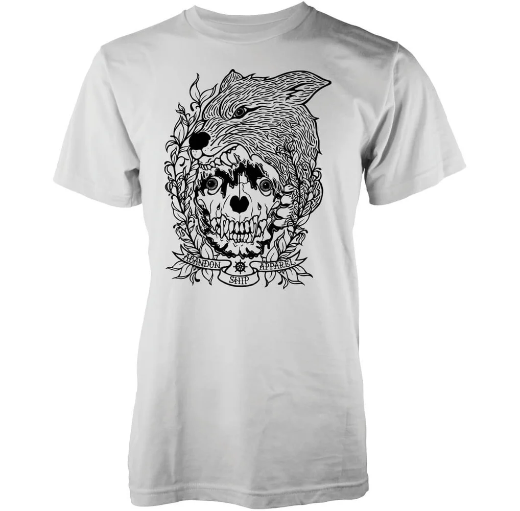 T-Shirt Homme Renard Dépecé Abandon Ship - Blanc - S - Blanc Image 1