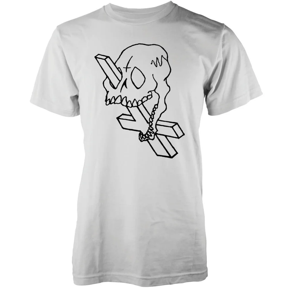 T-Shirt Homme Skull Cross Abandon Ship - Blanc - S - Blanc Image 1