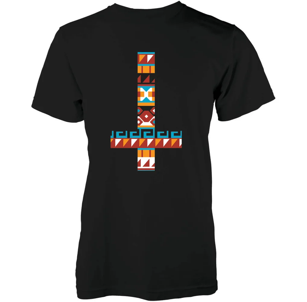T-Shirt Homme Croix Aztec Abandon Ship - Noir - S - Noir Image 1