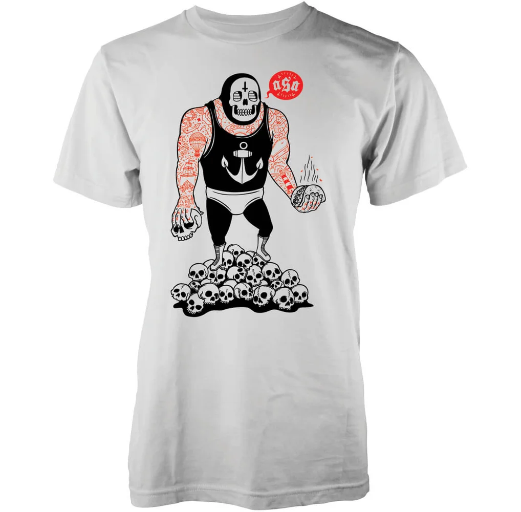 T-Shirt Homme Taco Wrestler Abandon Ship -Blanc - S - Blanc Image 1