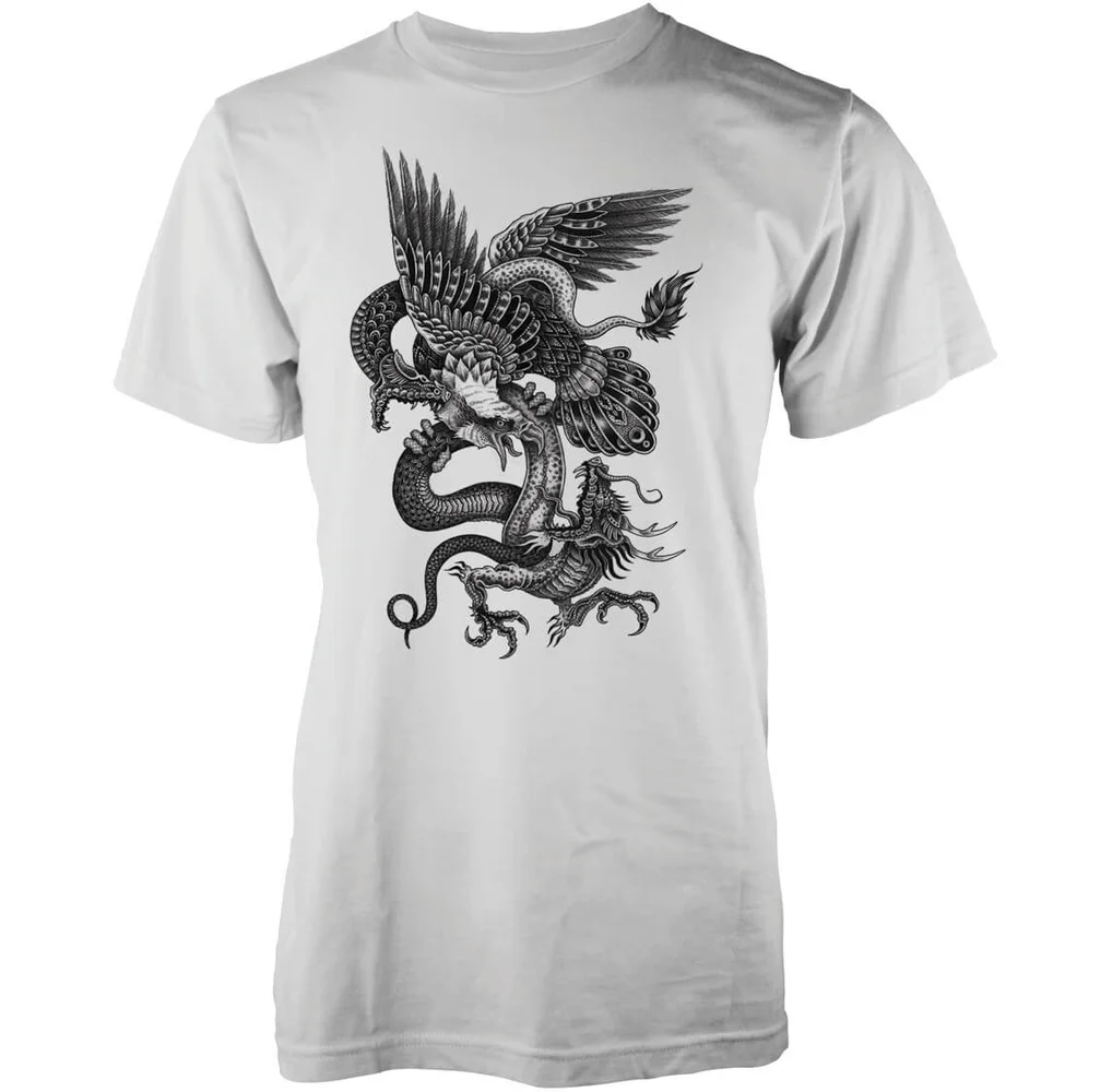 T-Shirt Homme Aigle Dragon et Serpent Abandon Ship -Blanc - S Image 1