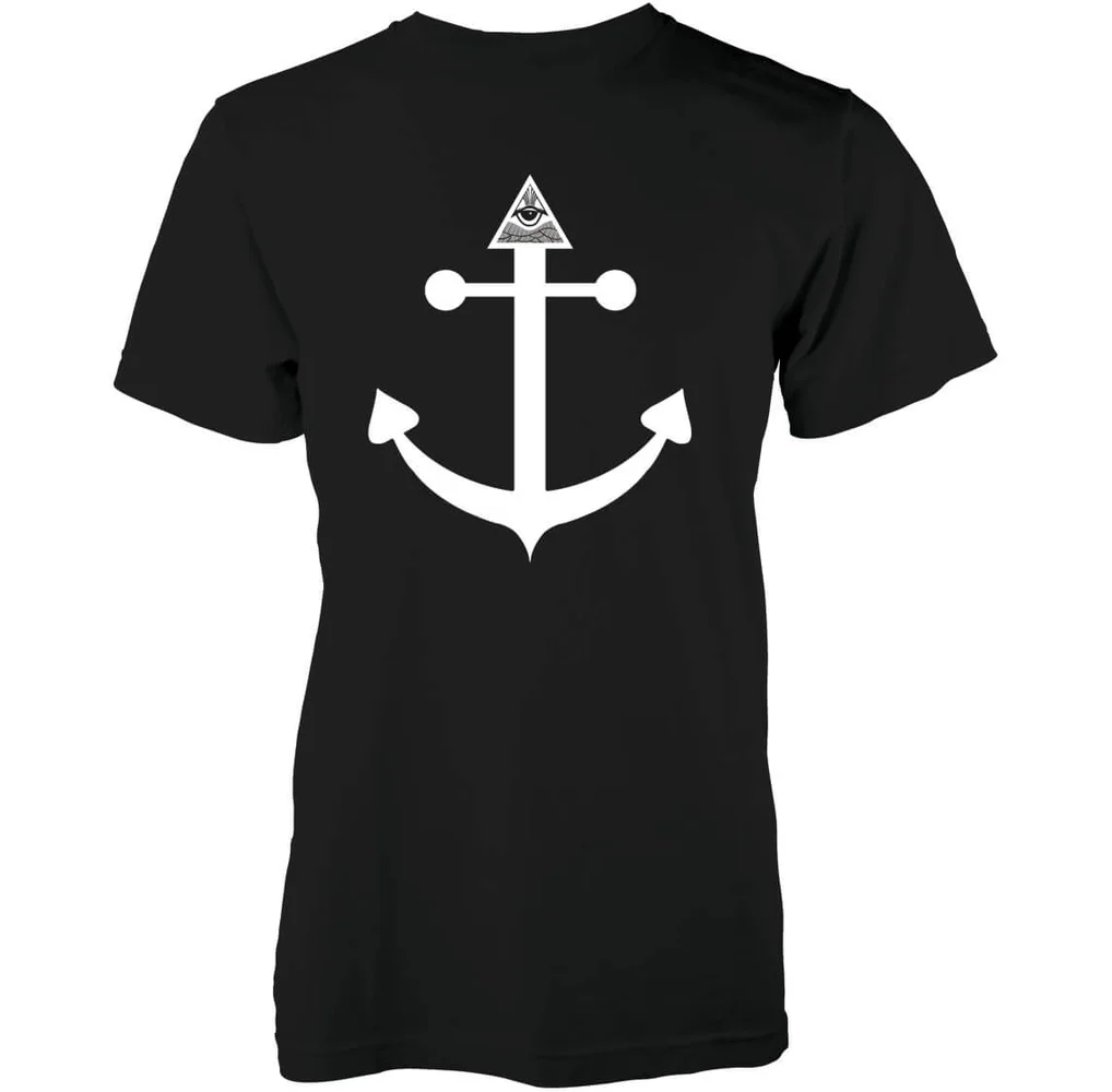 T-Shirt Homme All Seeing Eye Anchor Abandon Ship - Noir - S - Noir Image 1