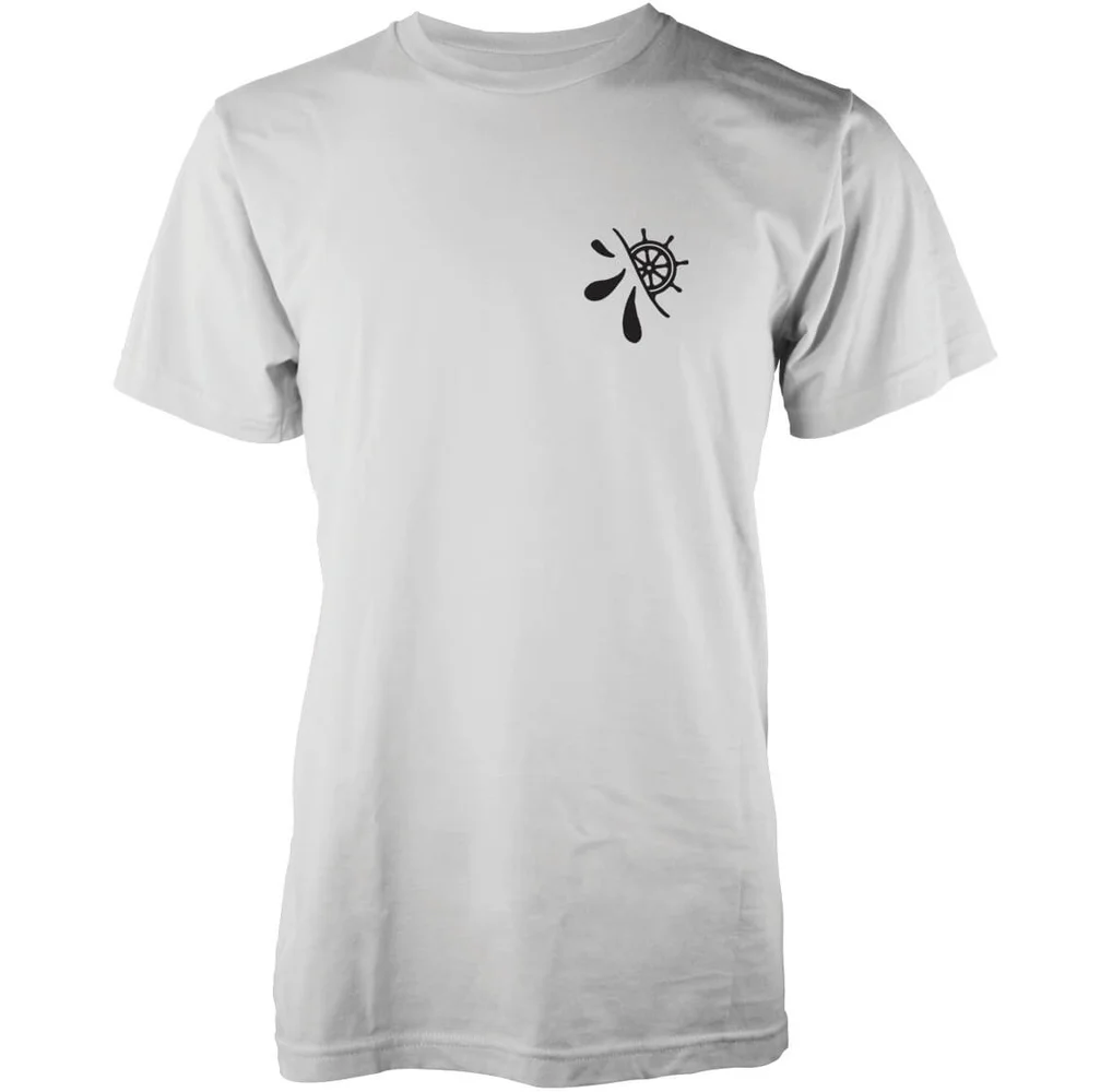 T-Shirt Homme Hidden Wheel Logo Abandon Ship -Blanc - S - Blanc Image 1
